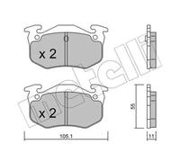 Brake pads 22-0038-0 METELLI for RENAULT CITROËN PEUGEOT