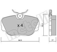 Brake pads 22-0042-0 METELLI for BMW 3 3 Touring Z1 Roadster 3 Convertible