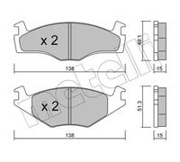 Brake pads 22-0045-0 METELLI for VW SEAT