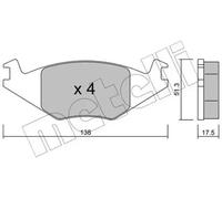 Brake pads 22-0047-0 METELLI for VW SEAT