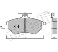 Brake pads 22-0050-2 METELLI for VW SEAT