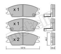 Brake pads 22-0081-1 METELLI for HYUNDAI ACCENT I ACCENT Saloon LANTRA PONY