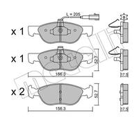 BRAKE PAD SET DISC BRAKE 22-0082-0 FOR FIAT LANCIA DELTA/II/Mk DEDRA/SW 1.7L