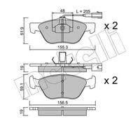 BRAKE PAD SET DISC BRAKE 22-0083-0 FOR ALFA ROMEO FIAT LANCIA DELTA/II/Mk 2.0L