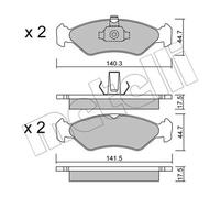 Brake pads 22-0088-0 METELLI for FORD MAZDA