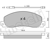 Brake pads 22-0098-0 METELLI for RENAULT OPEL