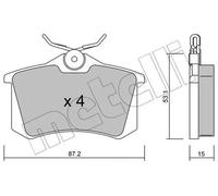 BRAKE PAD SET DISC BRAKE 22-0100-0 FOR VW GOLF/III/Van/Mk FLIGHT/CLASSIC POLO