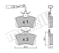 Brake pads 22-0100-3 METELLI for VW FORD SEAT