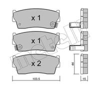 Brake pads 22-0116-0 METELLI for SUZUKI GEO