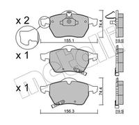 Brake pads 22-0118-1 METELLI for SAAB 9-5 9-3 9-3 Cabriolet 9-5 Estate