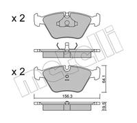 Brake pads 22-0122-0 METELLI for BMW 5 5 Touring 7 3 Coupe 3 Convertible 3