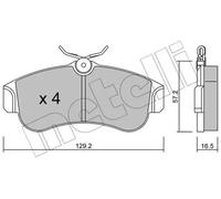 Brake pads 22-0123-0 METELLI for NISSAN PRIMERA PRIMERA Hatchback