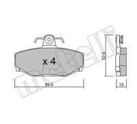 BRAKE PAD SET DISC BRAKE 22-0131-0 FOR VOLVO 760/Rural/Break/Kombi 740/Combi 940