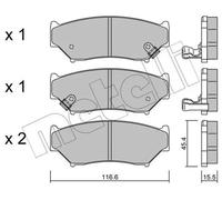 Brake pads 22-0136-0 METELLI for SUZUKI GEO