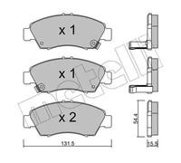 metelligroup 22-0138-0 Brake Pads, Made in Italy