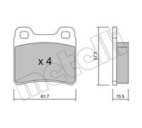 BRAKE PAD SET DISC BRAKE 22-0141-0 FOR VAUXHALL ASTRA/Mk/III/Convertible SAAB