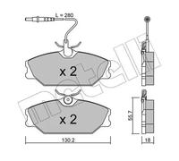 Brake pads 22-0142-0 METELLI for RENAULT ALPINE