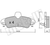 BRAKE PAD SET DISC BRAKE 22-0143-1 FOR FORD MONDEO/II/Mk/Turnier/Clipper 1.8L