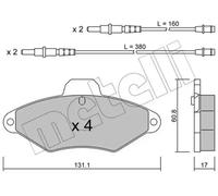 Brake pads 22-0144-0 METELLI for CITROËN XANTIA