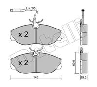 Brake pads 22-0154-0 METELLI for PEUGEOT FIAT CITROËN