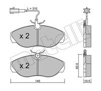 Brake pads 22-0154-1 METELLI for PEUGEOT FIAT CITROËN