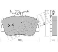 BRAKE PAD SET DISC BRAKE 22-0158-0 FOR MERCEDES-BENZ C-CLASS/T-Model/Break 1.8L