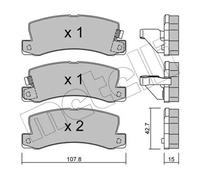Brake pads 22-0161-0 METELLI for TOYOTA LEXUS