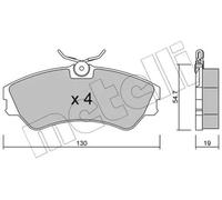 BRAKE PAD SET DISC BRAKE 22-0162-0 FOR VW CARAVELLE/TRANSPORTER/IV/Bus/EUROVAN