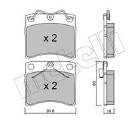 Brake pads 22-0163-1 METELLI for VW TRANSPORTER / CARAVELLE Mk IV Bus