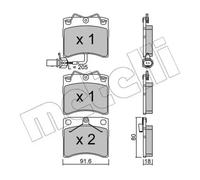 BRAKE PAD SET DISC BRAKE 22-0163-2 FOR VW CARAVELLE/TRANSPORTER/IV/Bus/EUROVAN
