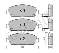 BRAKE PAD SET DISC BRAKE 22-0172-0 FOR ROVER HONDA ACCORD/Mk/VI/Aerodeck/Rural