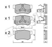 metelligroup 22-0173-1 - Made in Italy - Brake Pads