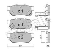 Brake pads 22-0176-1 METELLI for HONDA JAZZ II JAZZ III