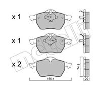 Brake pads 22-0181-1 METELLI for AUDI VW