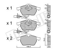 Brake pads 22-0181-3 METELLI for AUDI A6 C5 A6 C5 Avant