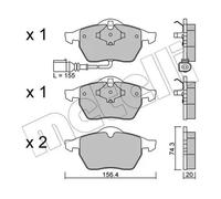 BRAKE PAD SET DISC BRAKE 22-0181-4 FOR VW AWV/AWU/AVC/APH/AGU 1.8L 4cyl