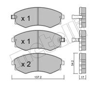Brake pads 22-0188-0 METELLI for HYUNDAI SSANGYONG KIA