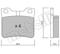 BRAKE PAD SET DISC BRAKE 22-0192-1 FOR PEUGEOT DHW /DHX /DHY 1.9L LFZ 1.8L 4cyl