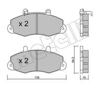 BRAKE PAD SET DISC BRAKE 22-0194-1 FOR FORD TRANSIT/TOURNEO/Bus/Van 4HA 2.5L