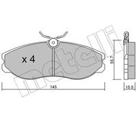 Brake pads 22-0198-0 METELLI for NISSAN FORD