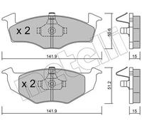 Brake pads 22-0206-2 METELLI for VW SEAT