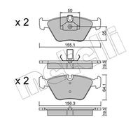 Brake pads 22-0207-0 METELLI for BMW 5 5 Touring