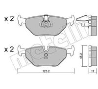 BRAKE PAD SET DISC BRAKE 22-0210-0 FOR BMW M47D20 2.0L 4cyl 5 E39 M57D25 2.5L