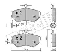 BRAKE PAD SET DISC BRAKE 22-0215-2 FOR VW SEAT AUDI A4/S4 ALT/AUZ/ASU/AZM 2.0L