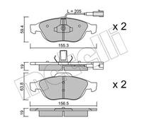 Brake pads 22-0220-0 METELLI for ALFA ROMEO 156 156 Sportwagon