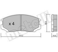 BRAKE PAD SET DISC BRAKE 22-0221-0 FOR MITSUBISHI LIBERO/V MIRAGE/Hatchback 1.3L