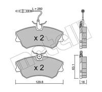 BRAKE PAD SET DISC BRAKE 22-0222-0 FOR RENAULT ESPACE/III/Mk G8T716/714 2.2L