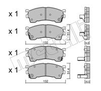 BRAKE PAD SET DISC BRAKE 22-0223-0 FOR FORD USA PROBE/II/Mk MAZDA MX-6 2.0L 6cyl