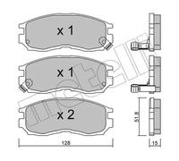 Brake pads 22-0224-0 METELLI for MITSUBISHI PROTON