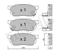 BRAKE PAD SET DISC BRAKE 22-0247-1 FOR HONDA CIVIC/MK/III/Hatchback/Shuttle/